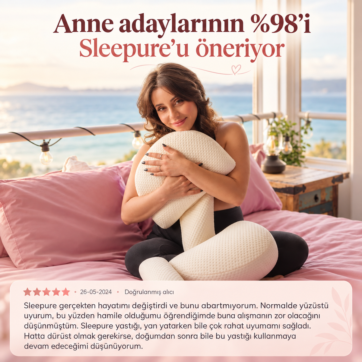 Sleepure Ayarlanabilir Hamile Destek Yastığı
