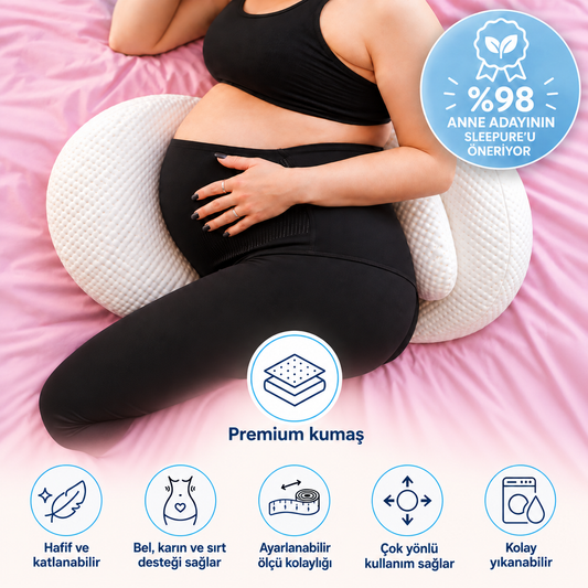Sleepure Ayarlanabilir Hamile Destek Yastığı